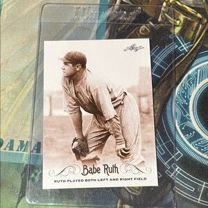 Babe Ruth Baseball Card - Sepia Tone